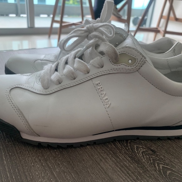 Prada Men's White Sneakers - Picture 4 of 8